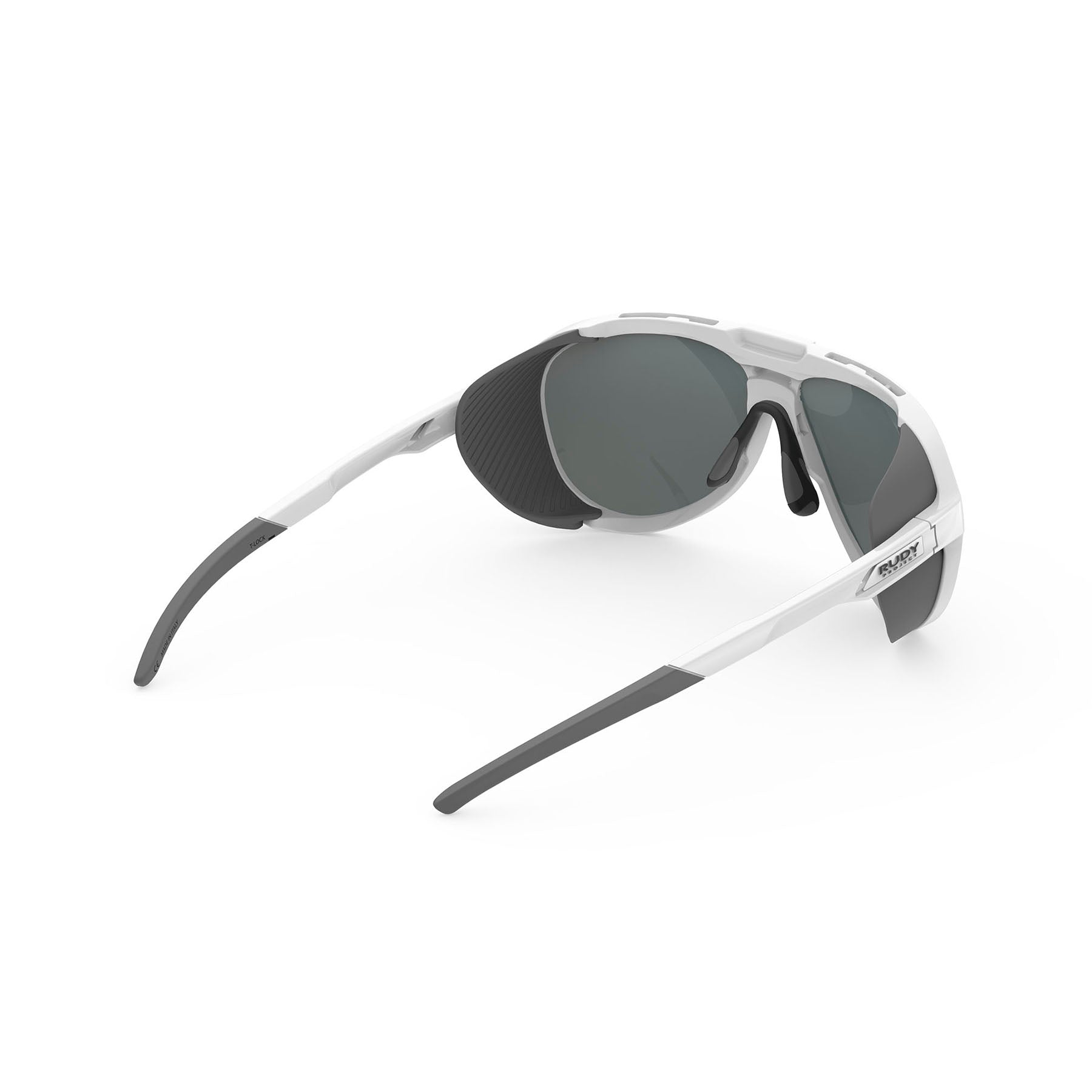 Rudy Project Stardash prescription hiking and glacier sport sunglasses#color_stardash-white-gloss-with-impactx-photochromic-2-laser-crimson-lenses